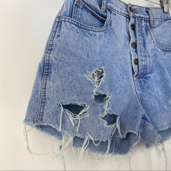 Vintage Bill‎ Blass High-Waist Distress Shorts size 10 - Picture 5 of 11